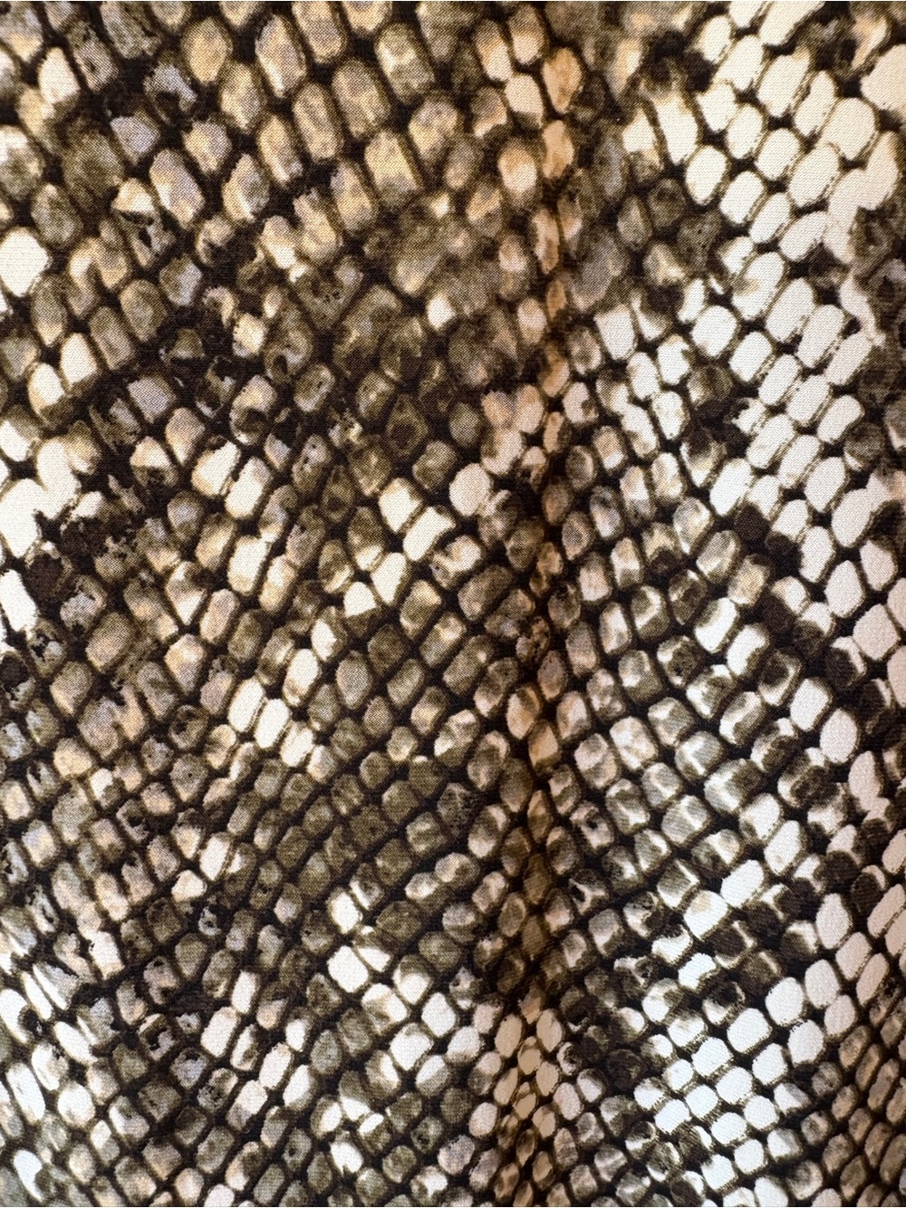 Norma Kamali Crew Fishtail Dress Scale Python Snake Print Maxi Dress S - Picture 6 of 9